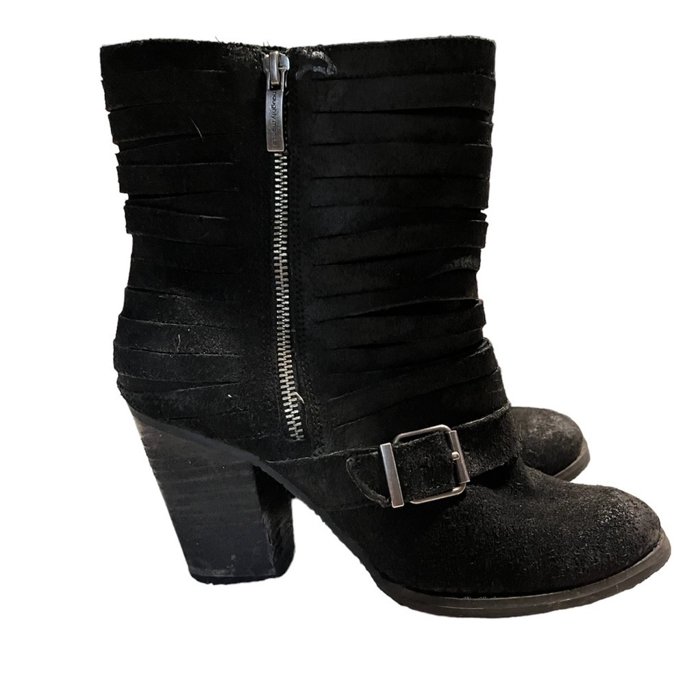 Naughty Monkey Do Re Mi Heeled Black Boots Sz 8 1/2